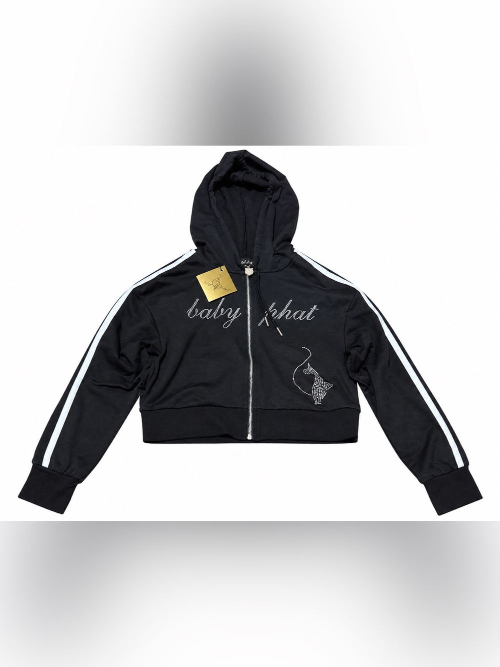 baby phat Cropped Hooded Track Jacket